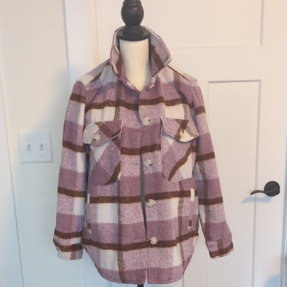 Women's Blanket NYC Extra Small Plaid Coat